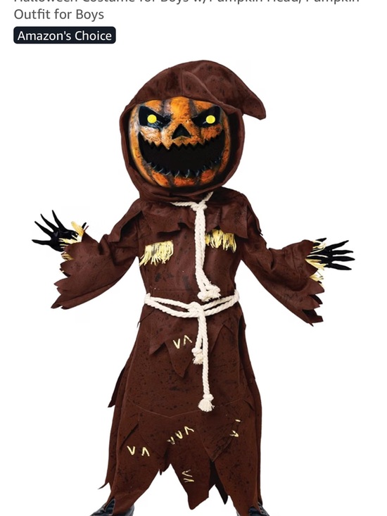 Spooktacular Creations Other - Kids Pumpkin Scarecrow Costume - Brown/Orange Hooded Robe